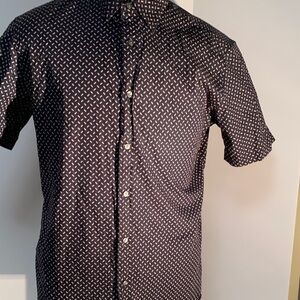 Michael Kors Navy Patterned Casual Shirt